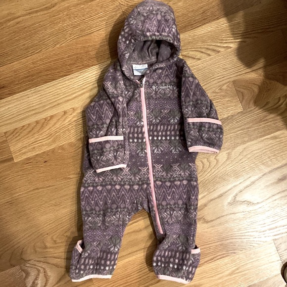 Columbia One Pieces Columbia Fleece Snowsuit Purple Fairisle Poshmark